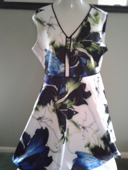 👗 Reed Krako Floral Dress w/Skater Style Skirt 👗 - Picture 1 of 4